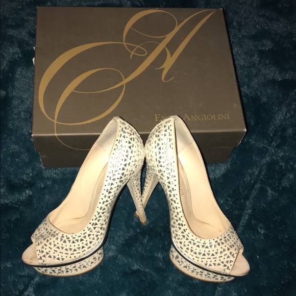 NIB Enzo Angiolini Platform Open Toe Heel Sz 7.5 - Picture 6 of 8